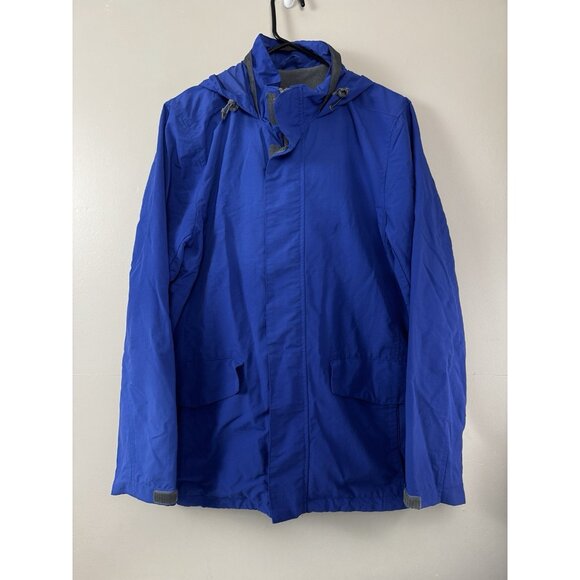 Lands' End Other - Lands End Mens M Blue Lightweight Hooded Jacket Fleece Lined Coastal Grandpa Fit